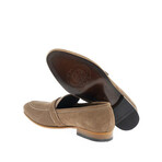 Leather Suede Strap Loafers // Beige (Euro: 41)