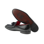 Leather with Velvet Detail Loafers // Black (Euro: 40)