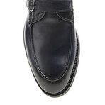 Leather Buckled Loafers // Navy Blue (Euro: 43)