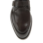 Leather Buckled Loafers // Brown (Euro: 44)