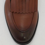 Leather Fringed Loafers // Tan (Euro: 45)