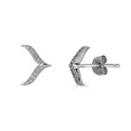 14K White Gold 0.08 ctw Natural Diamonds Stud Earrings