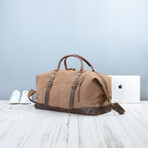 Canvas Travel Duffel Bag // Brown