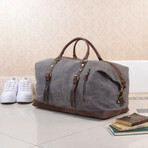 Canvas Travel Duffel Bag // Gray