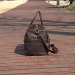 Genuine Leather Holdall // Taupe Brown