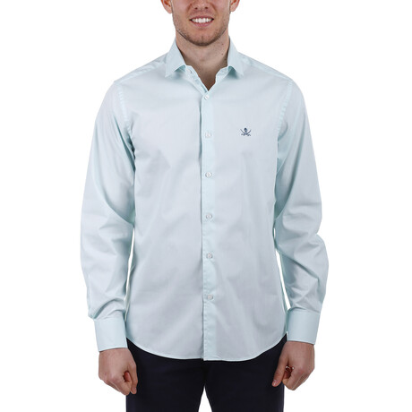Solid Button Up // Turquoise (S)