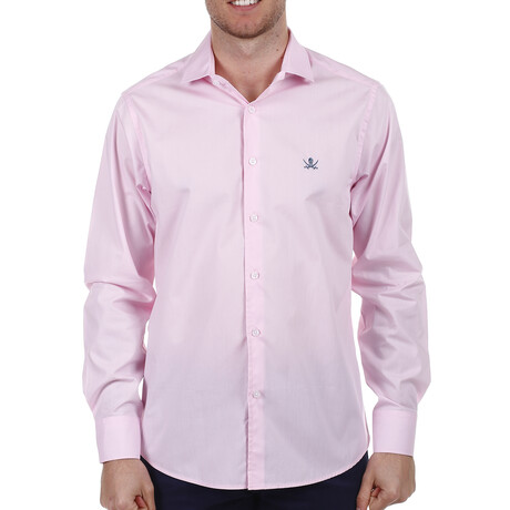 Solid Button Up // Light Pink (S)