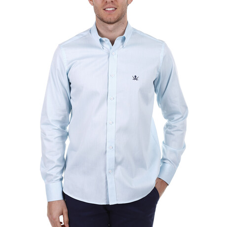 Solid Button Up // Light Blue (S)