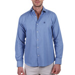 Solid Button Up // Denim Light Blue (S)