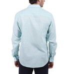 Solid Button Up // Turquoise Melange (S)