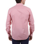 Gingham Pattern Button Up // Light Red + White (S)