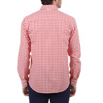 Gingham Pattern Button Up // Red + White (S)