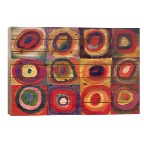 Squares with Concentric Circles by Wassily Kandinsky (18"H x 26"W x 1.5"D)