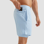 Hi-Flex™ Training Shorts 7" Lined // Pastel Blue (XS)