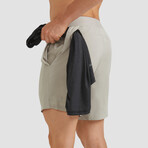 Hi-Flex™ Training Shorts 5" Unlined // Pale Khaki (XS)