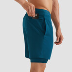 Hi-Flex™ Training Shorts 5" Lined // Teal Green (XS)