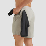 Hi-Flex™ Training Shorts 7" Unlined // Pale Khaki (XS)