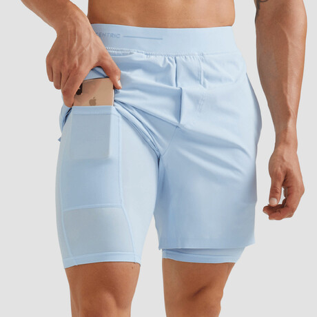 Hi-Flex™ Training Shorts 7" Lined // Pastel Blue (XS)