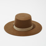 The Bolero w/ Textured Silk Trim Ribbon // Brown Sugar (S)