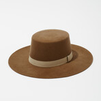 The Bolero w/ Textured Silk Trim Ribbon // Brown Sugar (S)