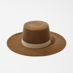 The Bolero w/ Textured Silk Trim Ribbon // Brown Sugar (S)