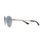 Persol // Men's PO2491S 112256 Round Sunglasses //Silver Havana + Blue Lense