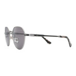 Persol // Men's PO2486S 1110B1 Round Sunglasses // Gunmetal Black + Dark Gray