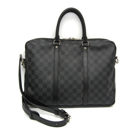 Louis Vuitton // Damier Leather Briefcase // Damier Graphite // Pre-Owned