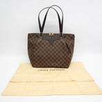 Louis Vuitton // Damier Leather + Canvas Tote Bag // Ebene Damier // Pre-Owned