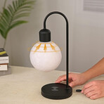 Floating 3D Moon Lamp with 15W Wireless Phone Charger // Black