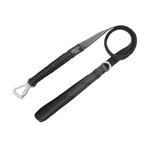 Geo-prene 2-in-1 Shock Absorbing Neoprene Padded Reflective Dog Leash + Collar // Black (Small)