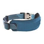Geo-prene 2-in-1 Shock Absorbing Neoprene Padded Reflective Dog Leash + Collar // Blue (Small)