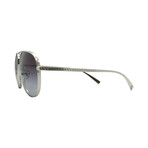 Mens Versace VE2217 10008G Aviator Sunglasses // Silver + Dark Grey