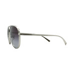 Versace // Men's // VE2217 10008G Aviator Sunglasses // Silver + Dark Grey