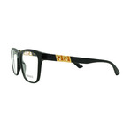Mens Versace VE3319 GB1 Square Optical Glasses // Black Gold + Clear