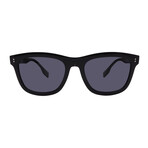 Mens Burberry BE4341 3001T8 Square Folding Sunglasses // Black + Dark Grey