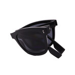 Mens Burberry BE4341 3001T8 Square Folding Sunglasses // Black + Dark Grey