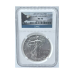 2014 Silver Eagle NGC Early Release Eagle label  MS 70 # 322