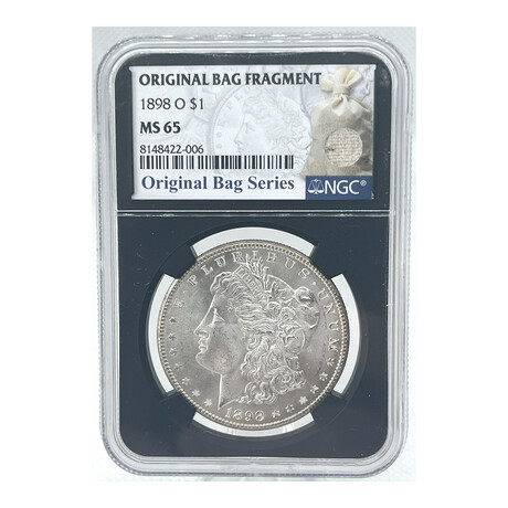 1898 O Morgan Dollar Bag Fragment NGC MS 65 #006
