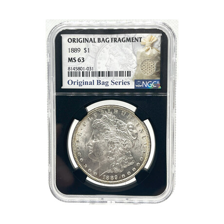 1889 P Morgan Dollar Bag Fragment NGC MS 63 #031