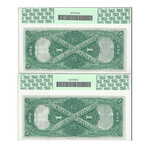 1917 $ 1 Legal Tender 4 consecutive notes