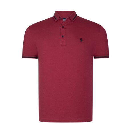 Tipped Polo // Burgundy (S)
