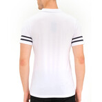 Striped Polo // White (S)