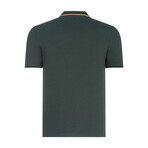 Tipped Polo // Dark Green + Black + Beige (M)