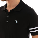 Striped Polo // Black (S)