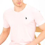 V-Neck T-Shirt // Light Pink (S)