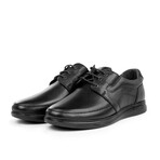 Men's Genuine Leather Low-Chukka Casual Shoes // Black (Euro: 40)