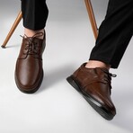 Men's Genuine Leather Low-Chukka Casual Shoes // Brown (Euro: 45)