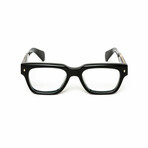 Lisbon //  Men's 18KT Gold  Square Eyeglasses // Black + Clear