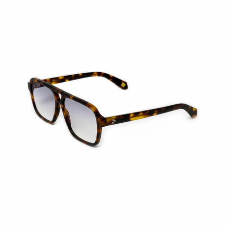 Ascot // Men's Square Aviator Sunglasses // Tortoise + Gradient Gray